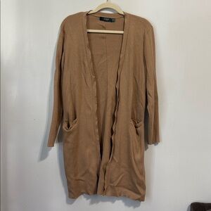 Lauren Ralph Lauren Camel Ribbed Cardigan Size 1X Best for Large